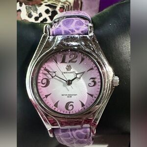 Pastorelli Purple Womens Leather Band Watch